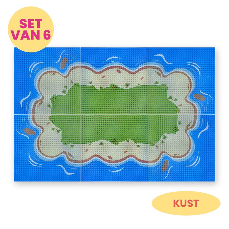 BoomBii landschapsplaten kust, set van 6