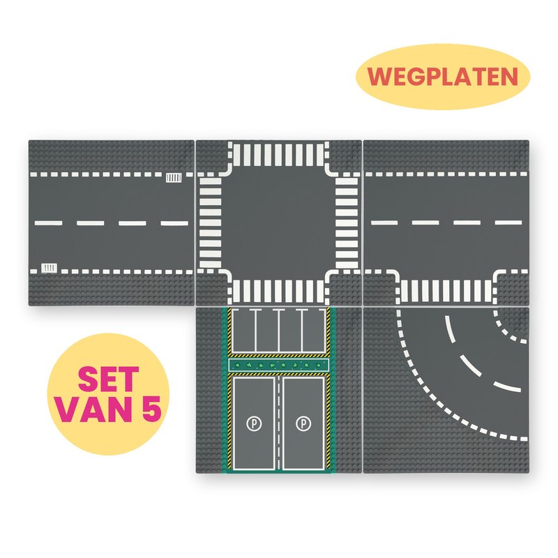 BoomBii wegplaten, set van 5 met parkeerplaats